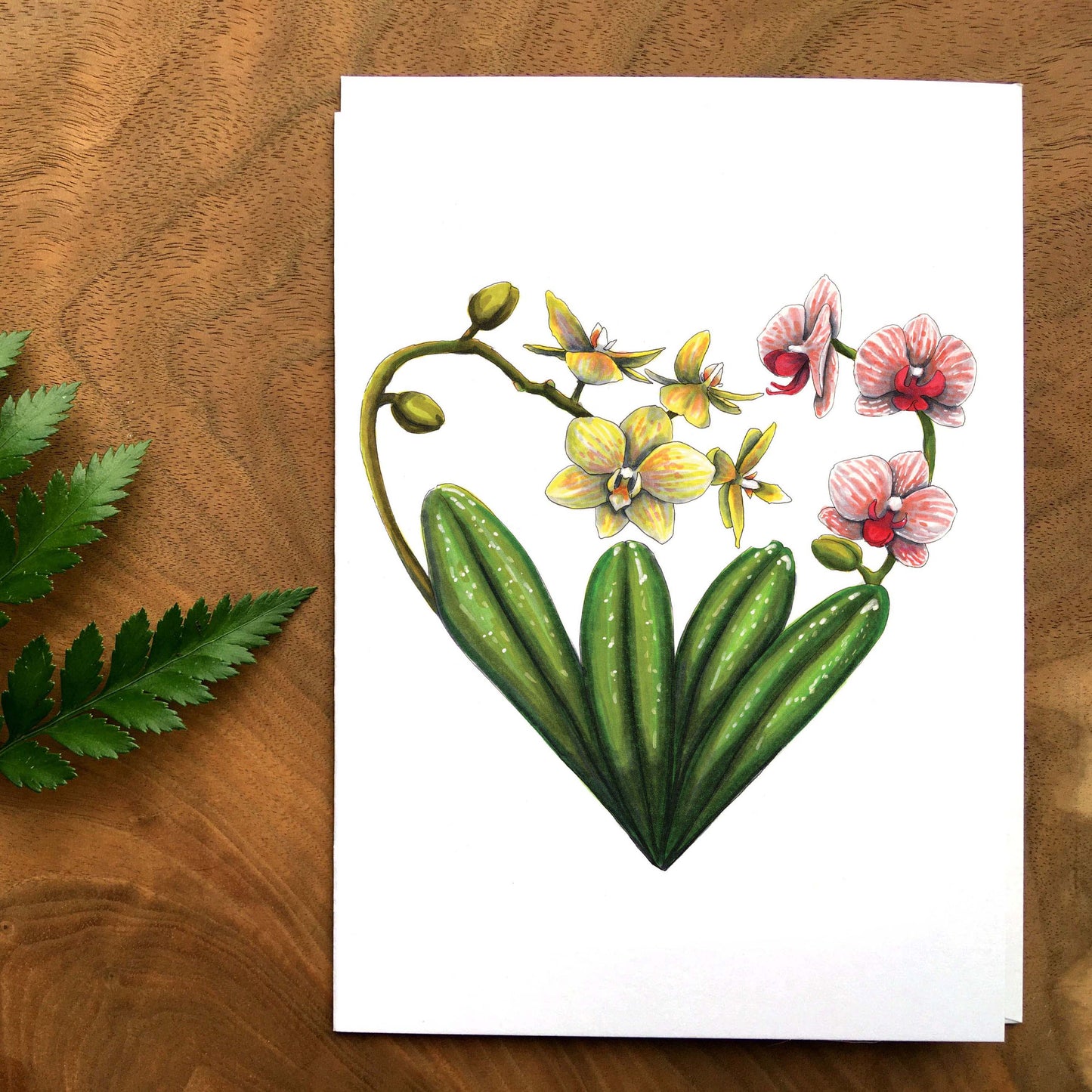 Card - Heart of Orchids