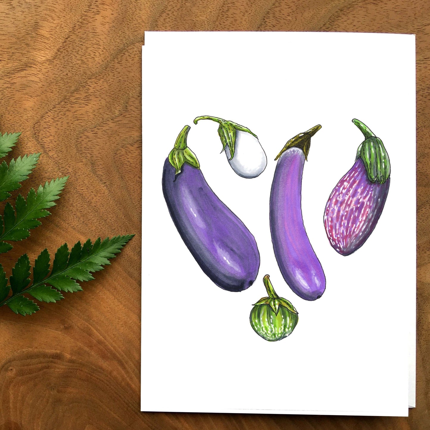 Card - Eggplant Heart