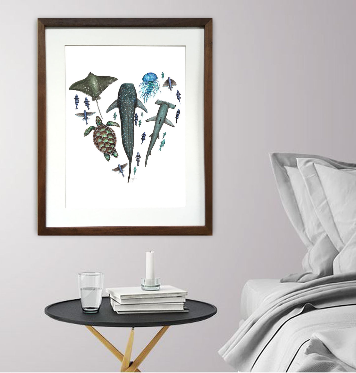 Grande illustration originale - Exode sous-marin