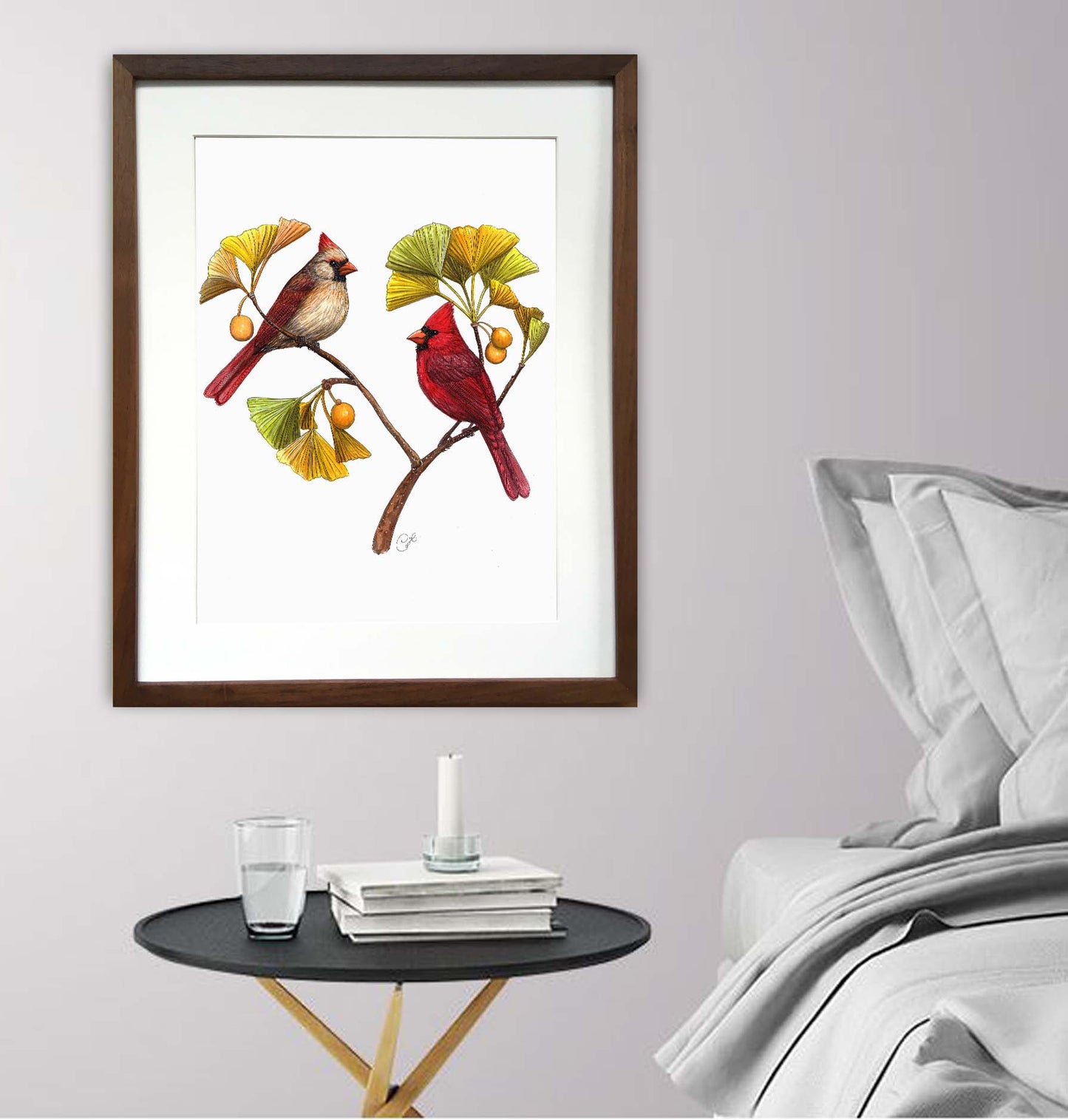 Cardinals and the Ginkgo