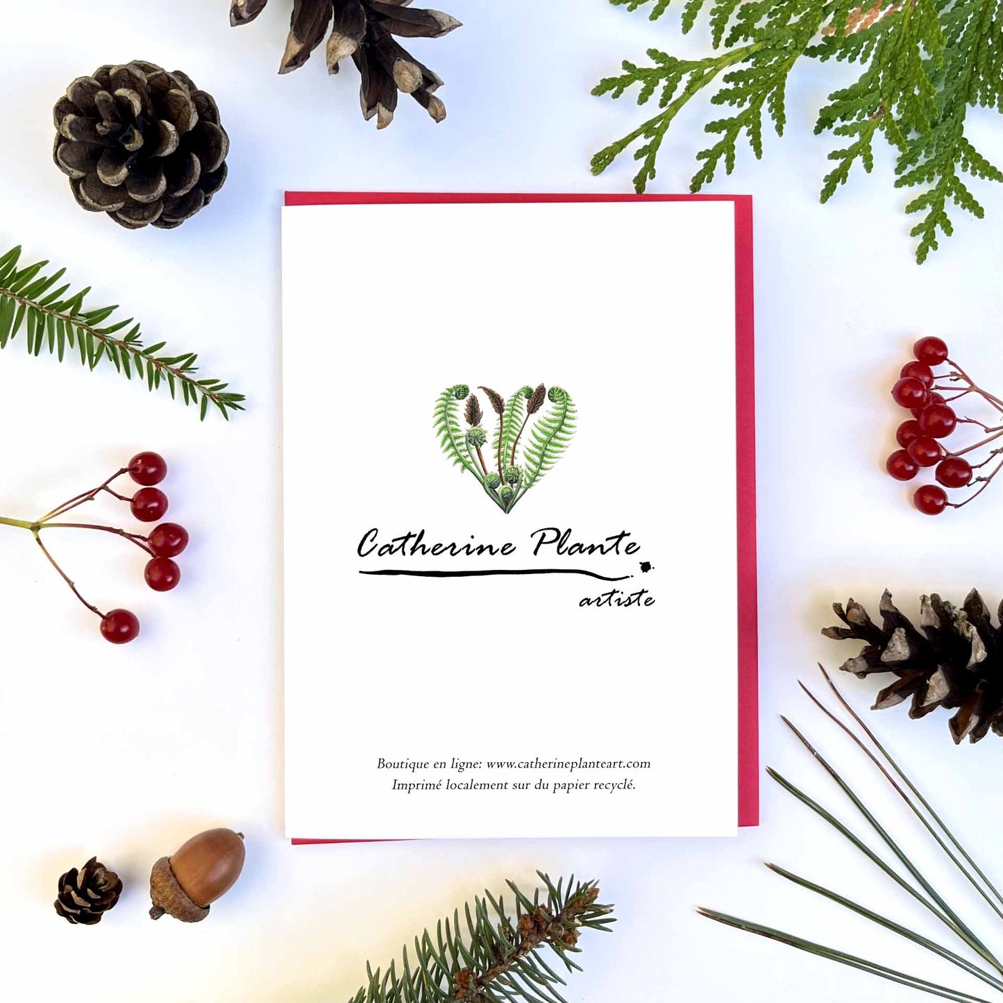 Carte - Coeur d'oiseaux hivernaux