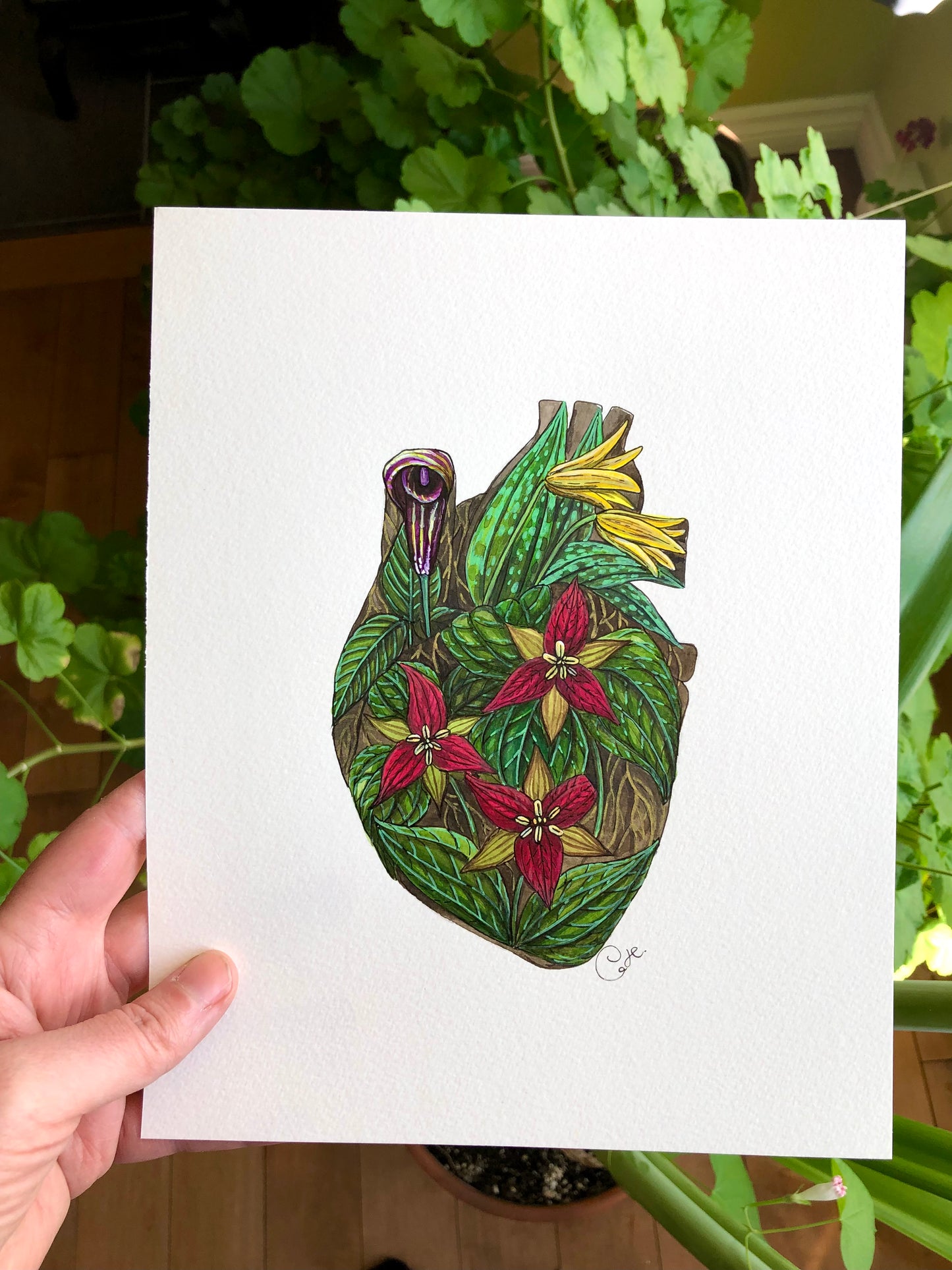 Impression d'art - Le coeur plein de printemps