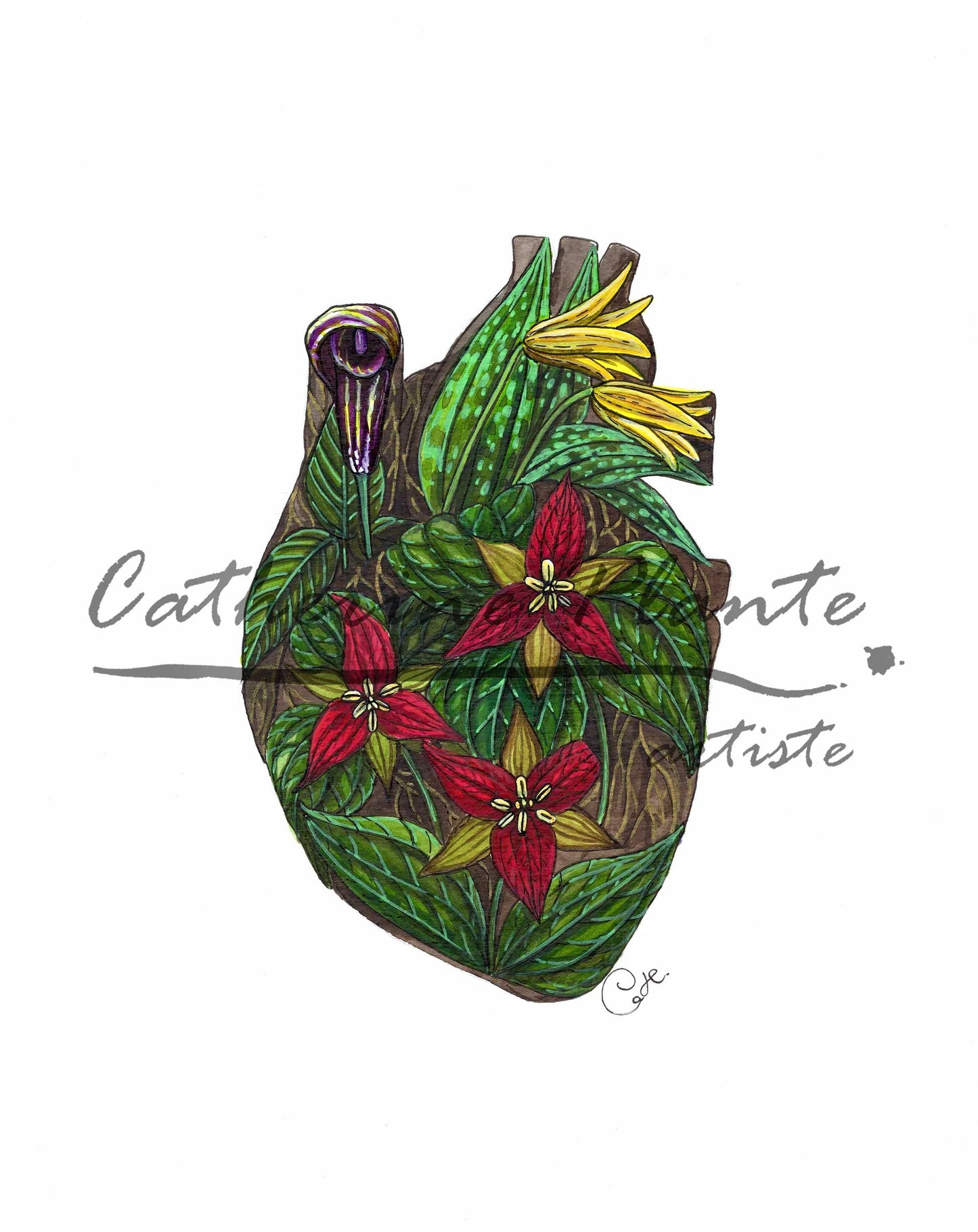 Impression d'art - Le coeur plein de printemps