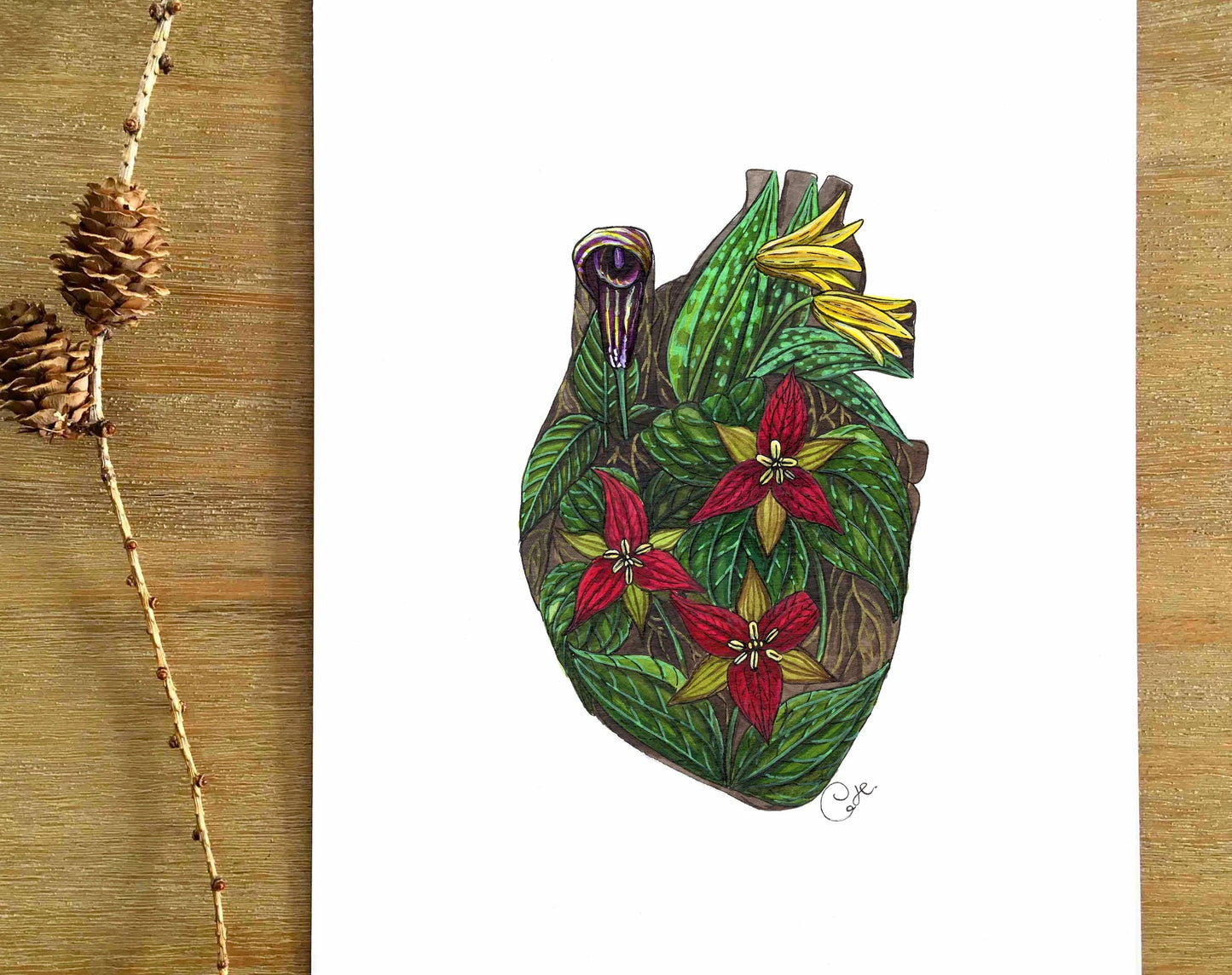 Impression d'art - Le coeur plein de printemps