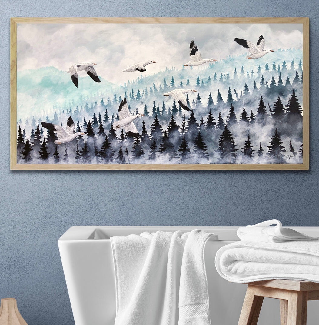 Original painting - The flight of the snow