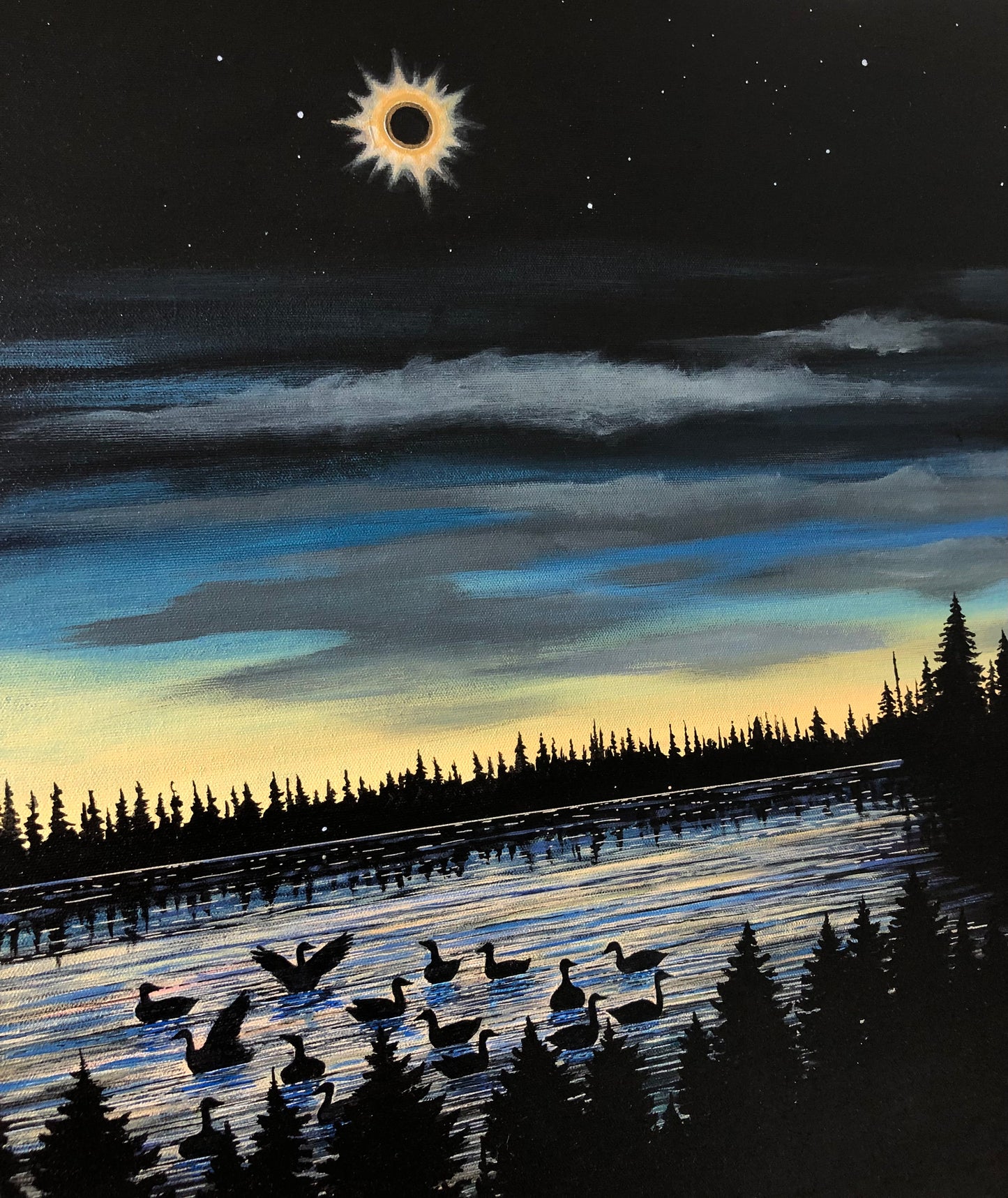Peinture originale - L'envolée mystique