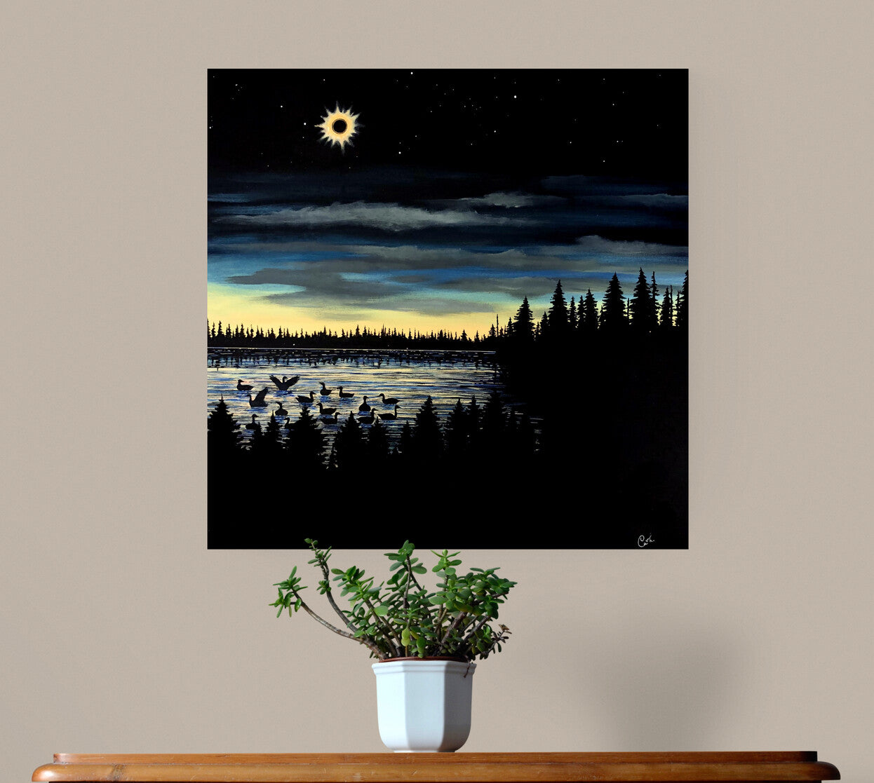 Peinture originale - L'envolée mystique