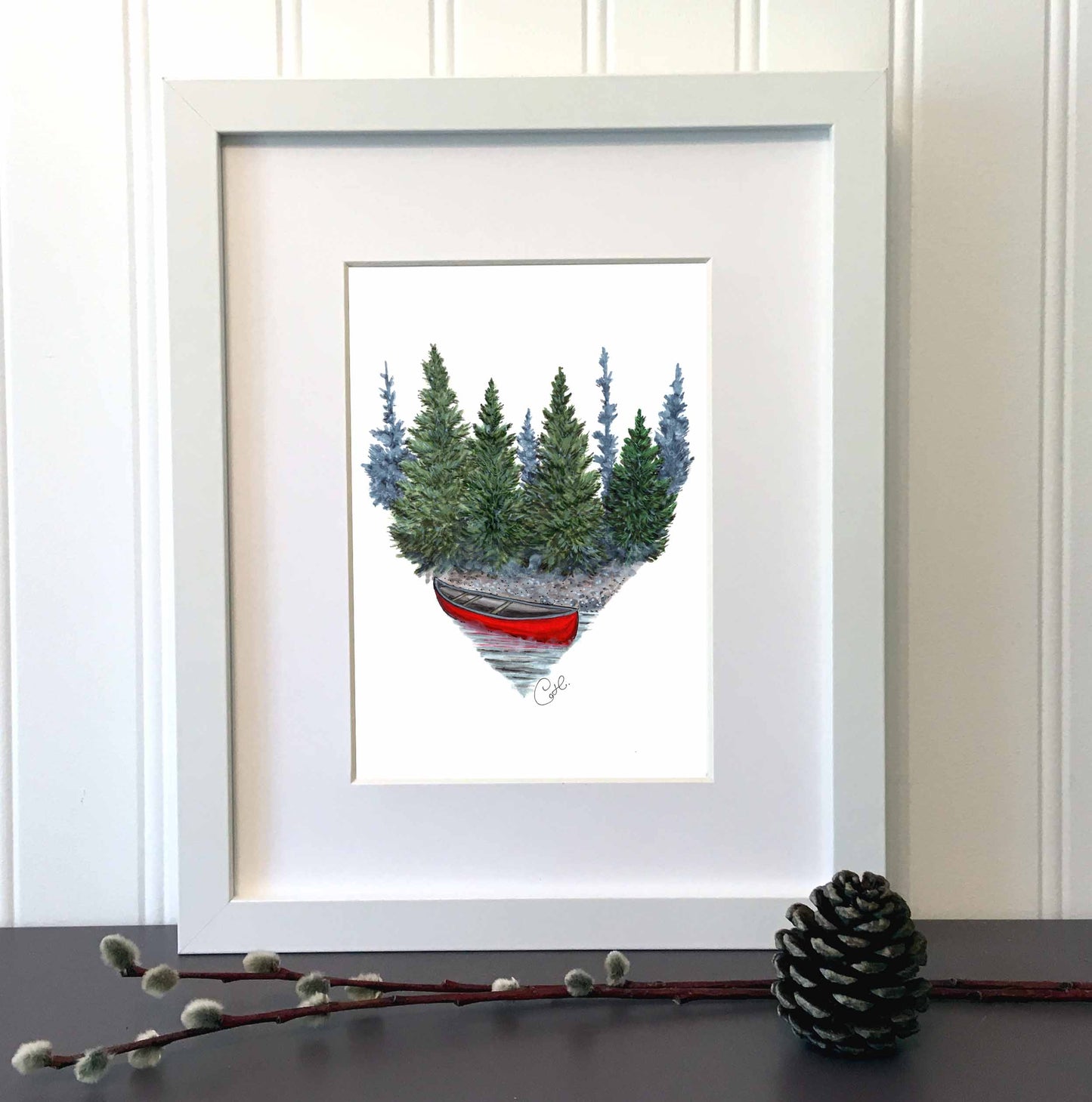 Illustration botanique ou animalière sur papier