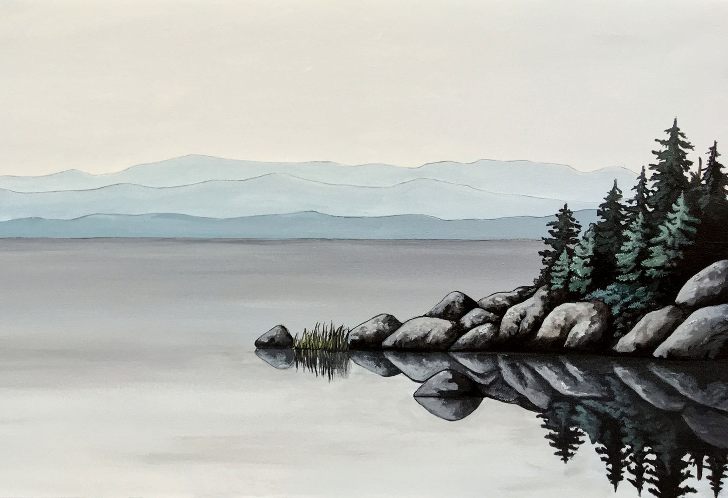 Peinture originale - Reflet de l'Islet