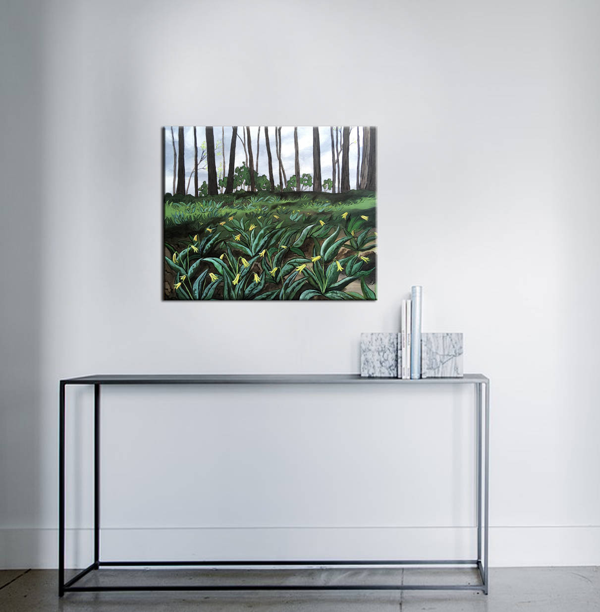 Peinture originale - Les clochettes annonciatrices du printemps