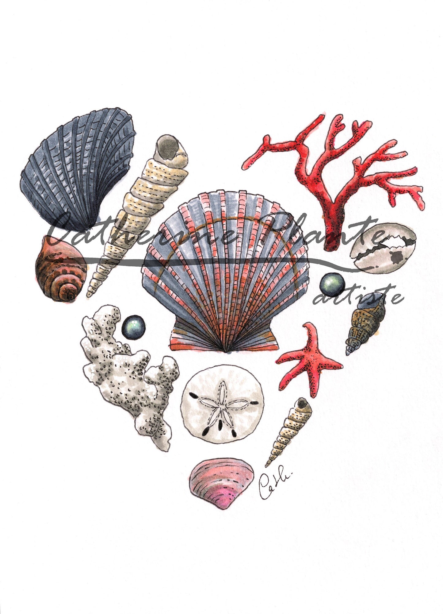 Petite impression d'art - Cœur de l'océan
