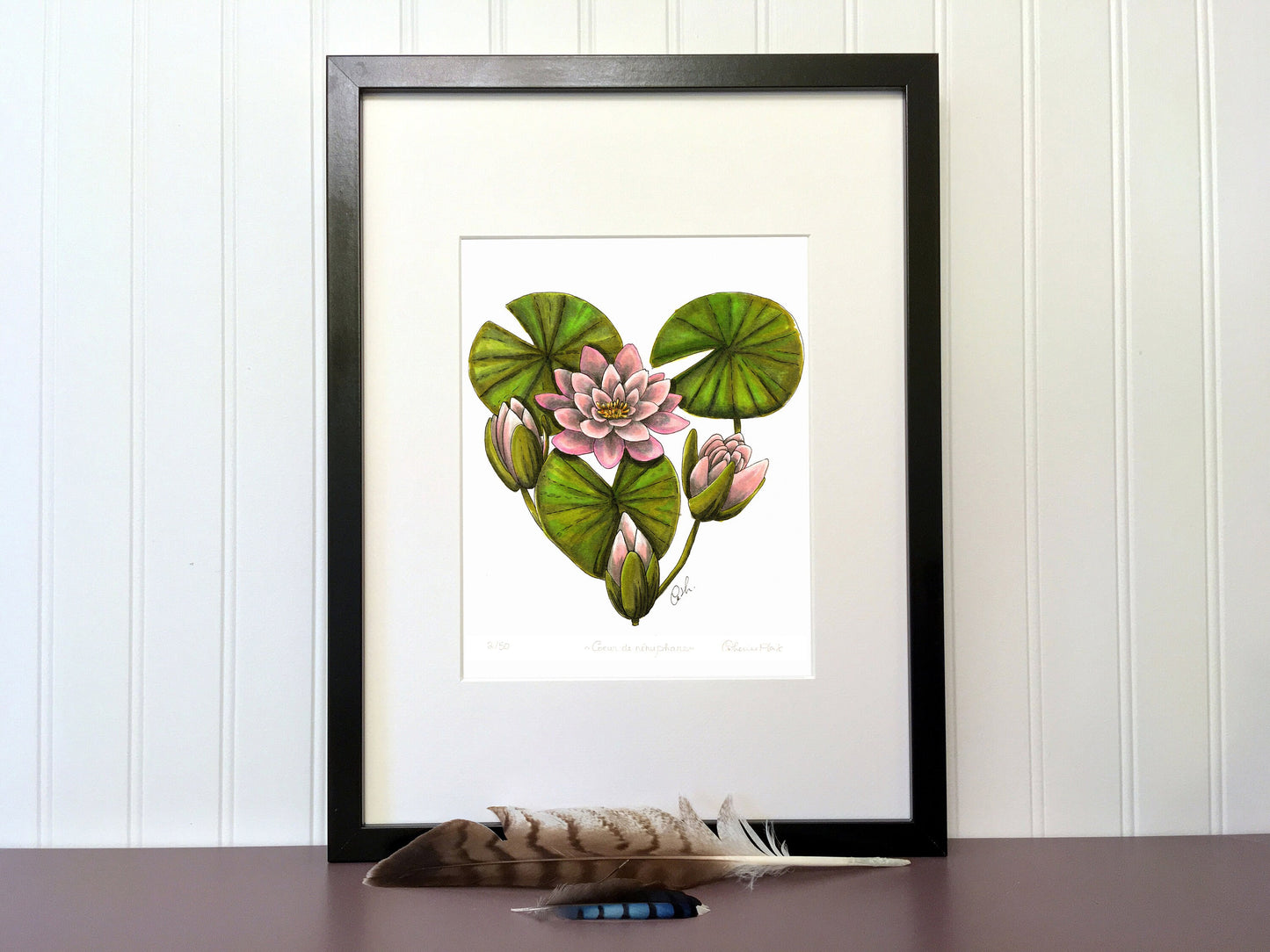 Art Print - Water Lily Heart