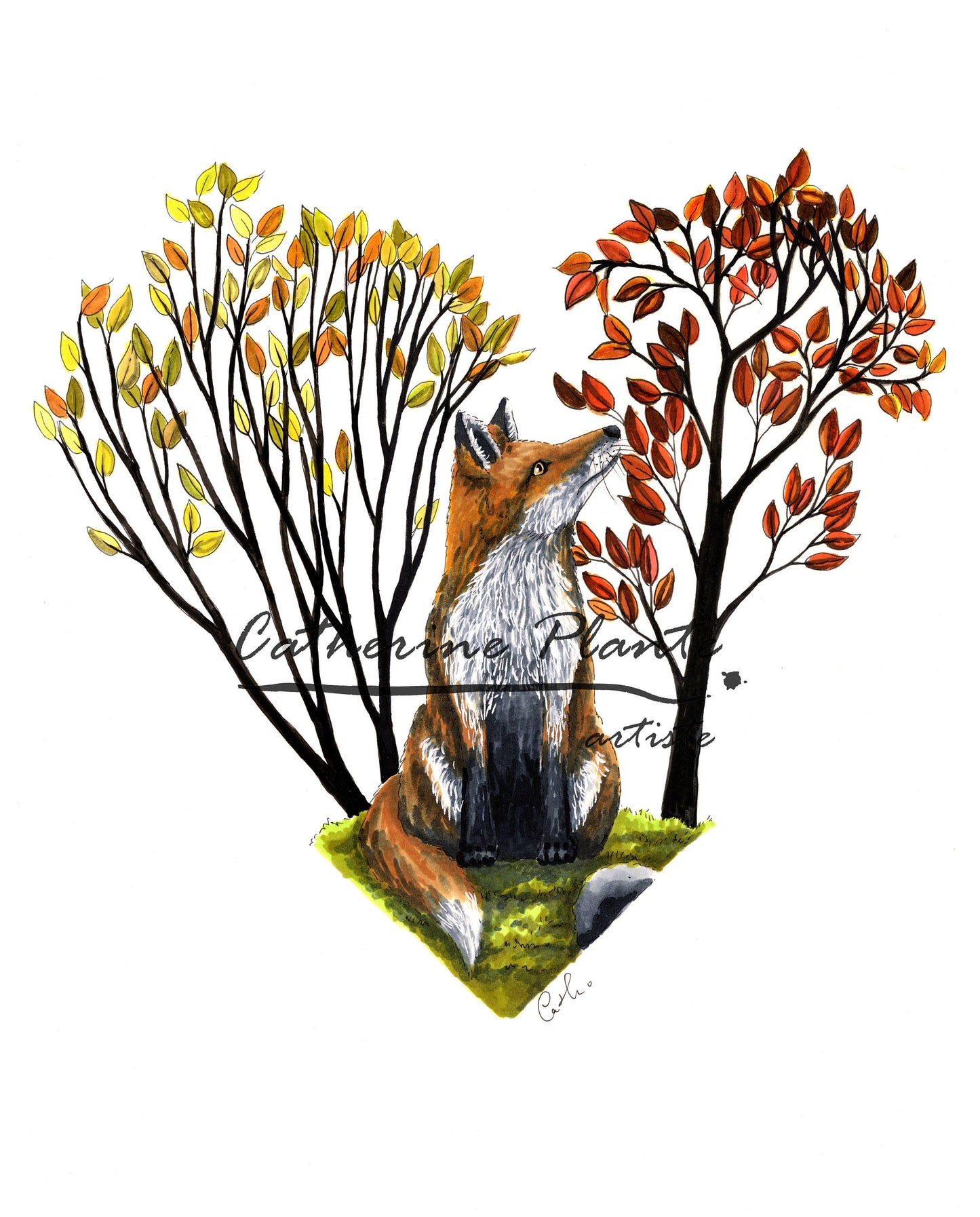 Art Print - Fox in the Heart of Autumn