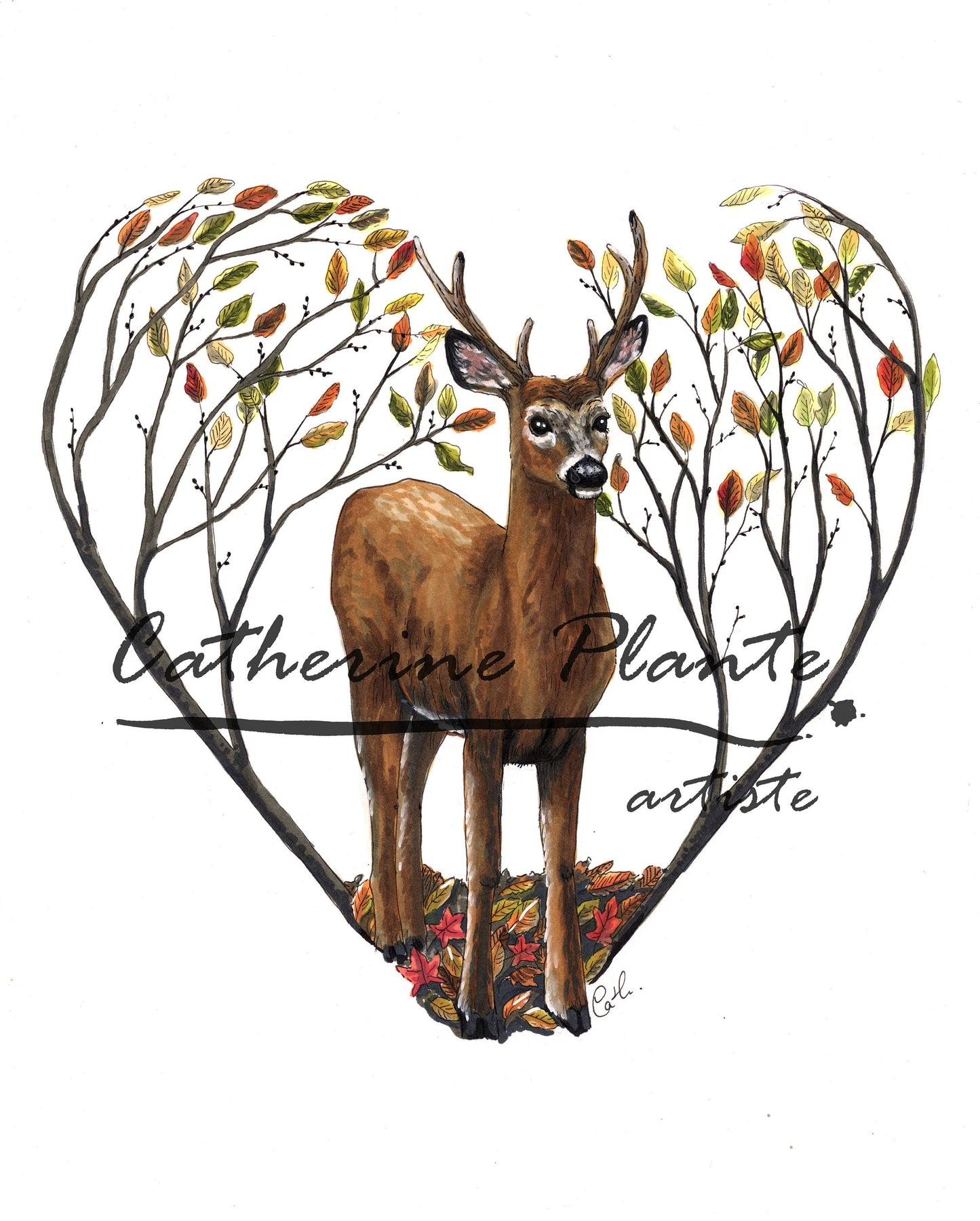 Art Print - Deer in the Heart of Autumn