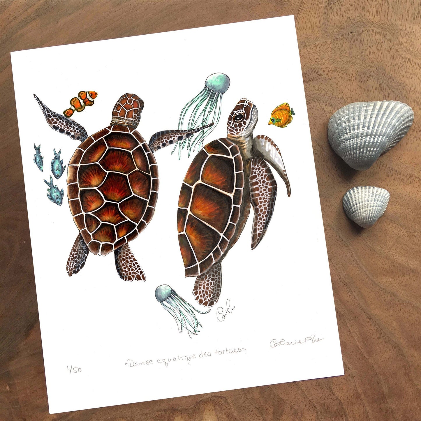 Art Print - Turtles in the Water Dance