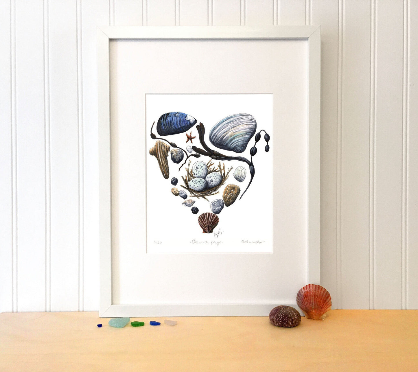 Impression d'art - Cœur de plage