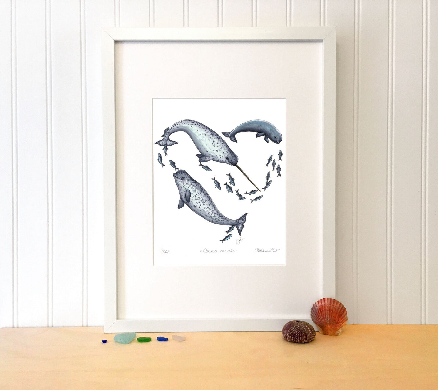 Art Print - Narwhal Heart