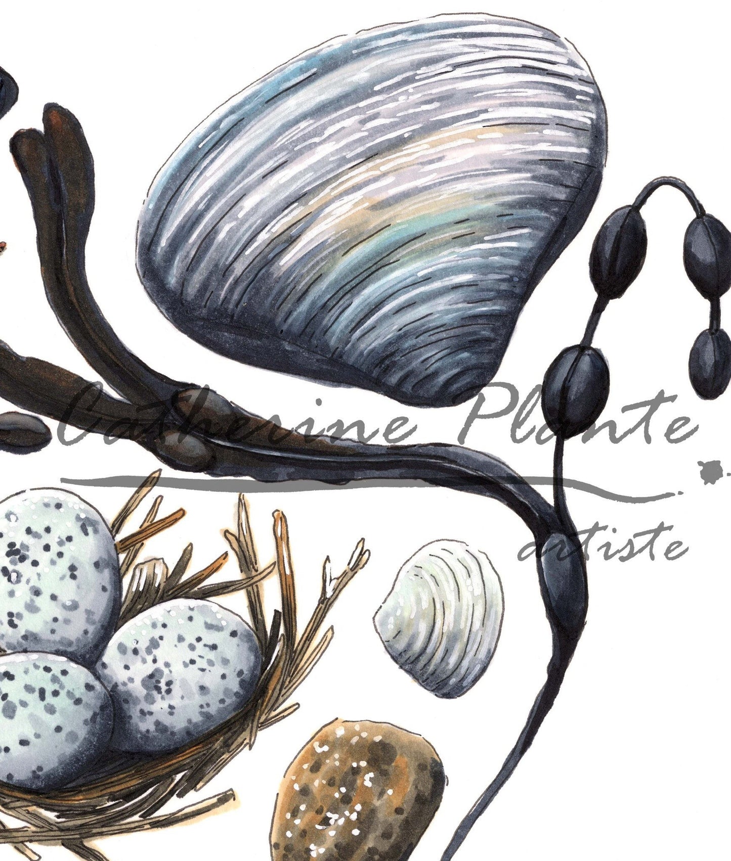 Impression d'art - Cœur de plage