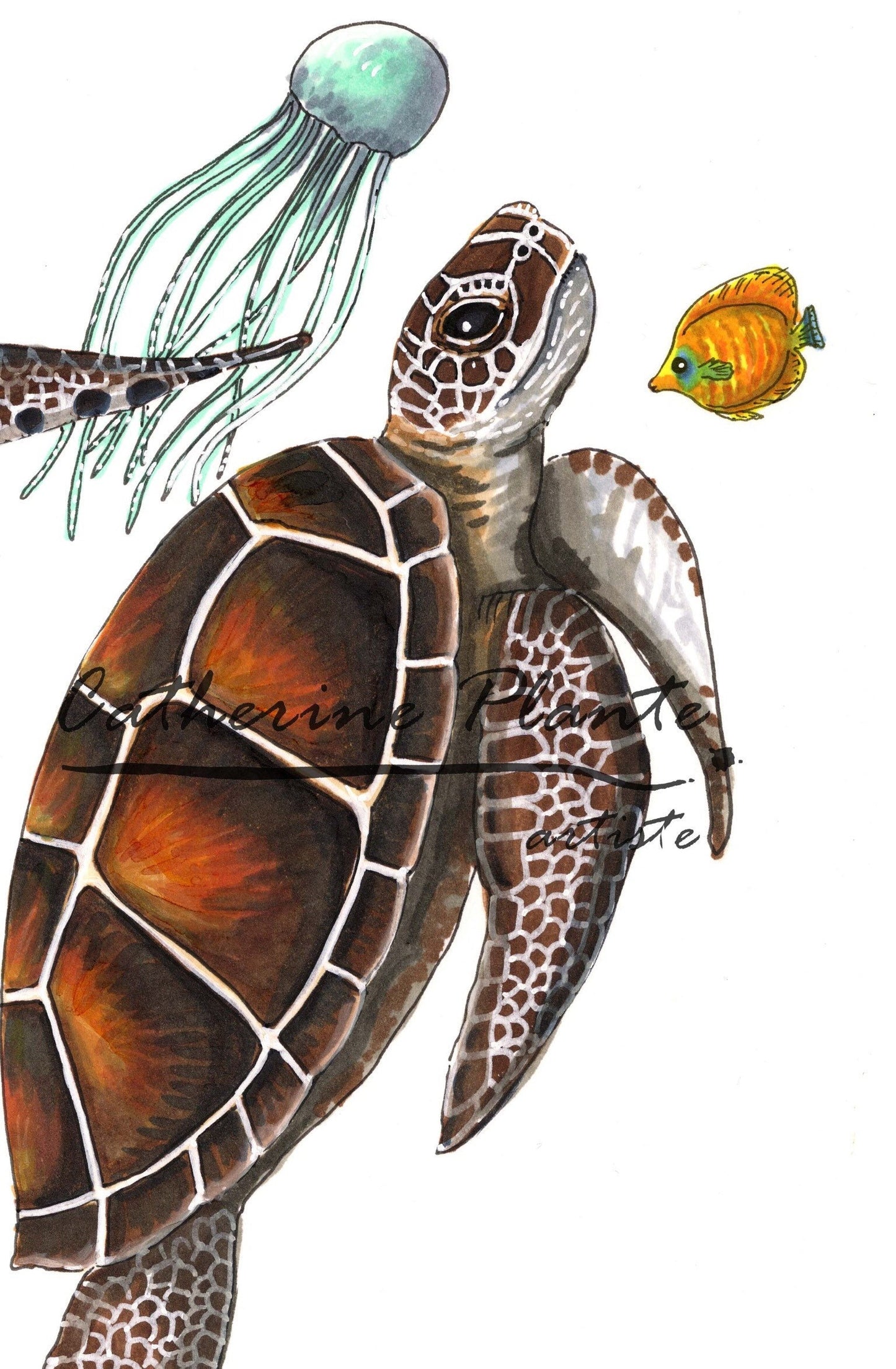 Art Print - Turtles in the Water Dance