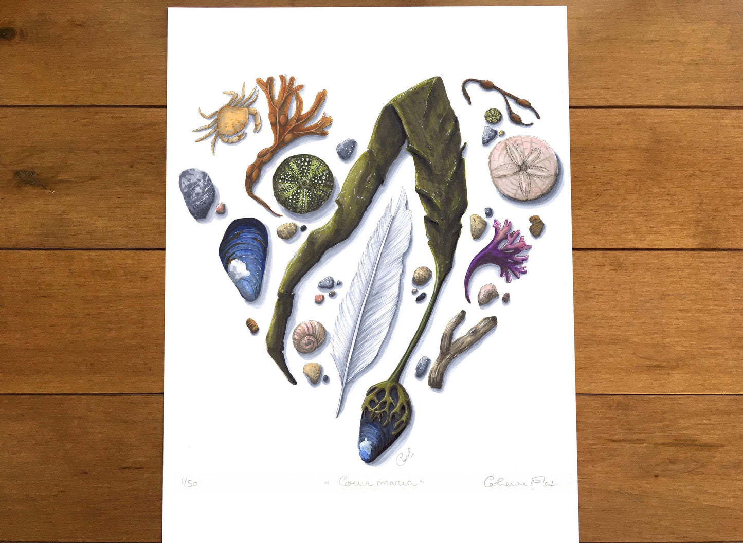 Large art print - Sea heart