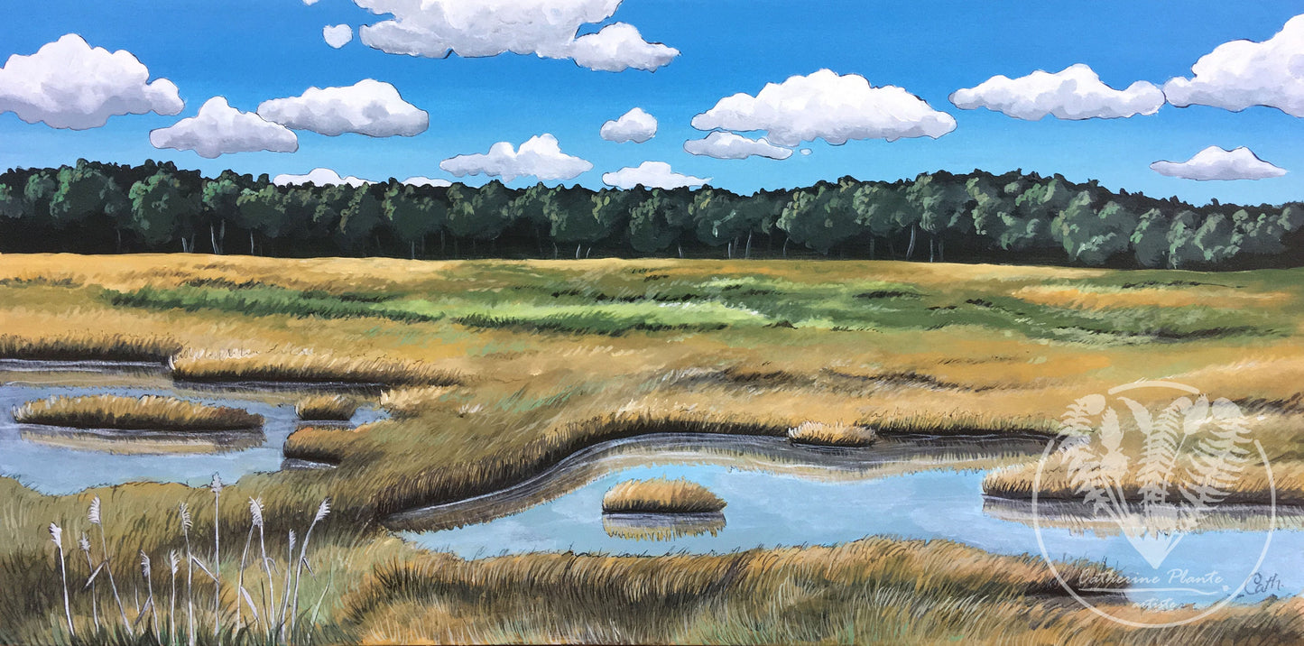 Peinture originale - Horizon doré