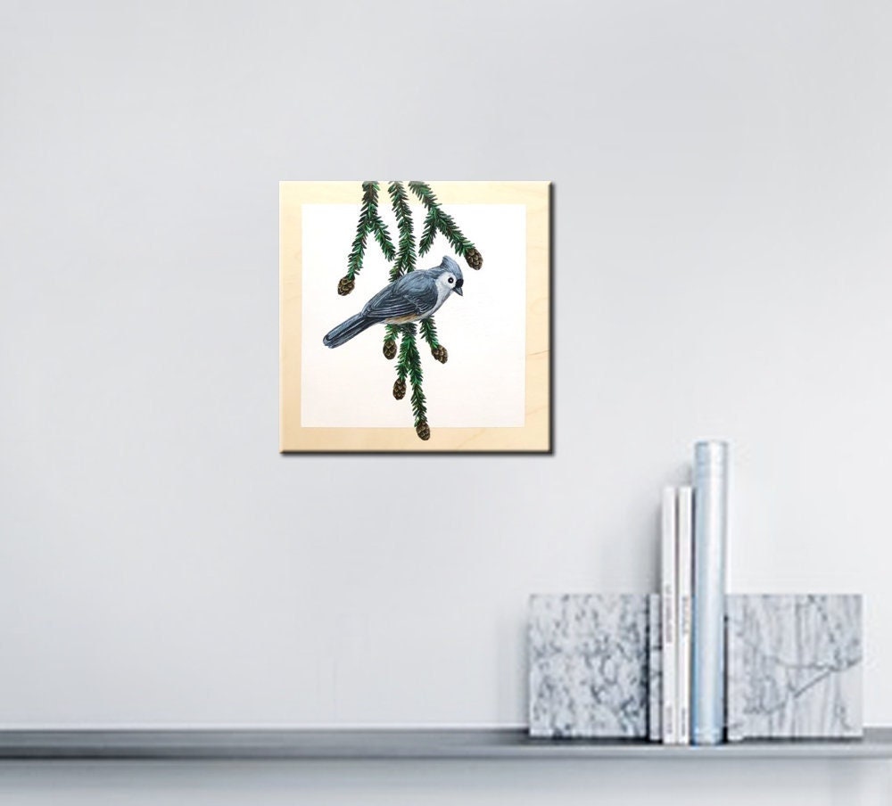 Peinture originale - Oiseau hivernal no 3