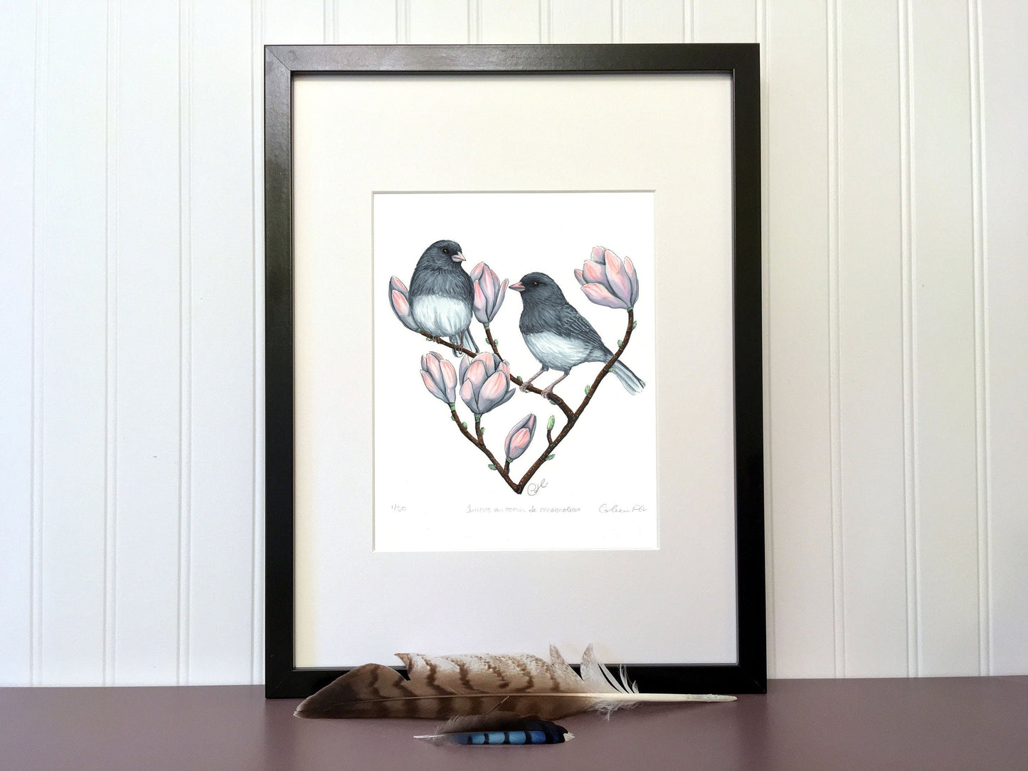 Art print - Juncos in the heart of magnolias