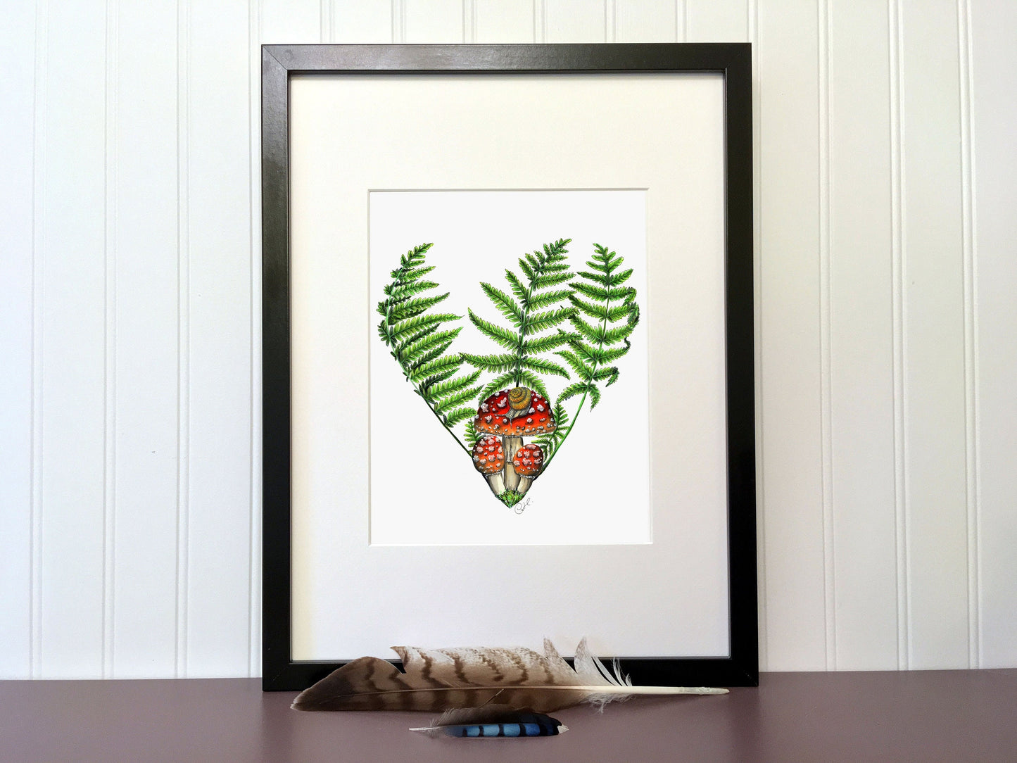 Illustration originale - Coeur de sous-bois