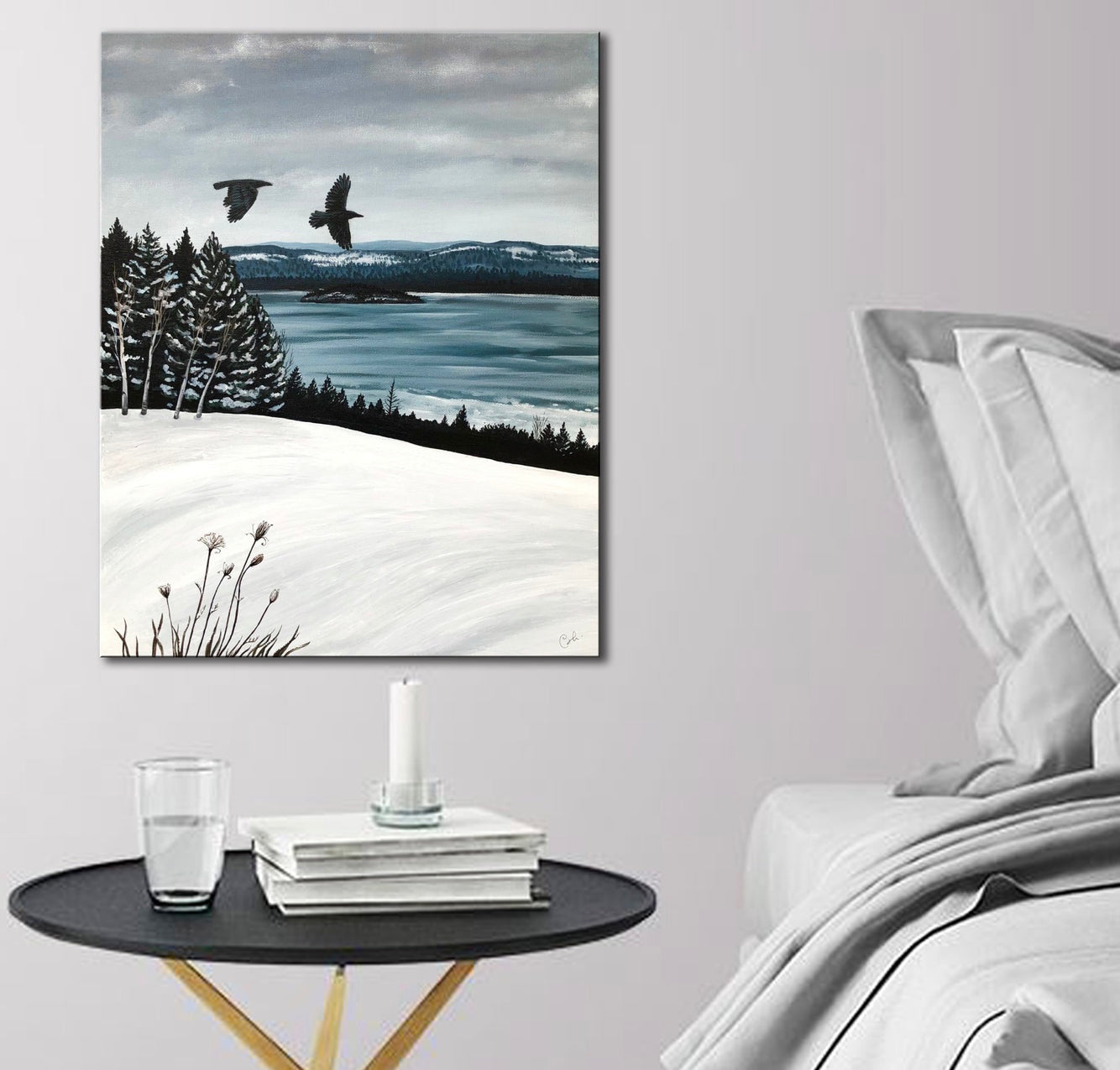 Peinture originale - Côté sud de l'Île Verte