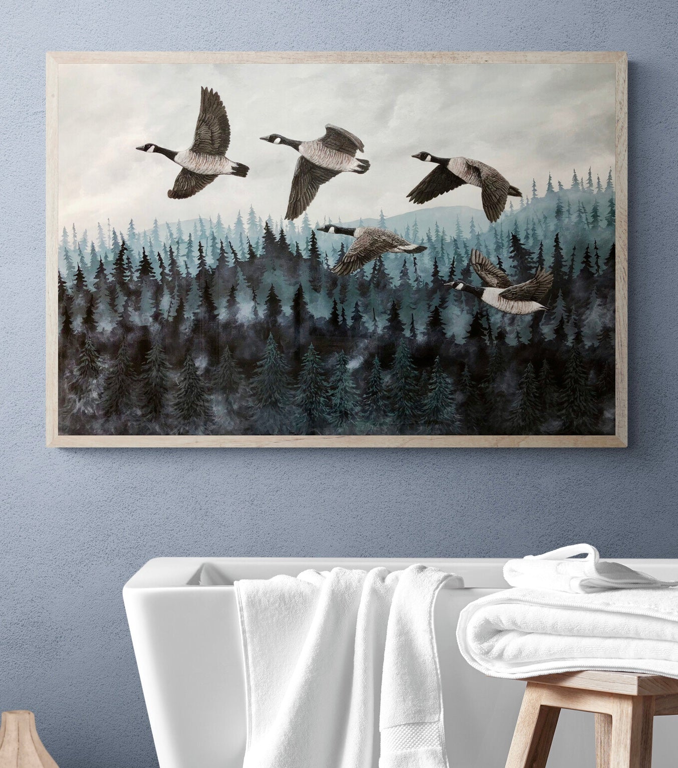 Peinture originale - Le retour des bernaches