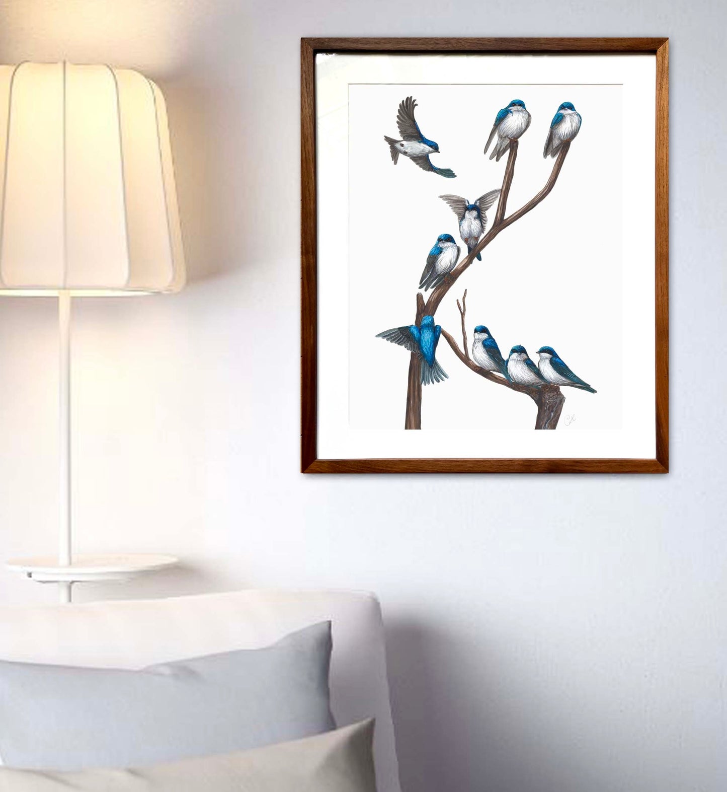 Large original illustration - Swallow dormitory