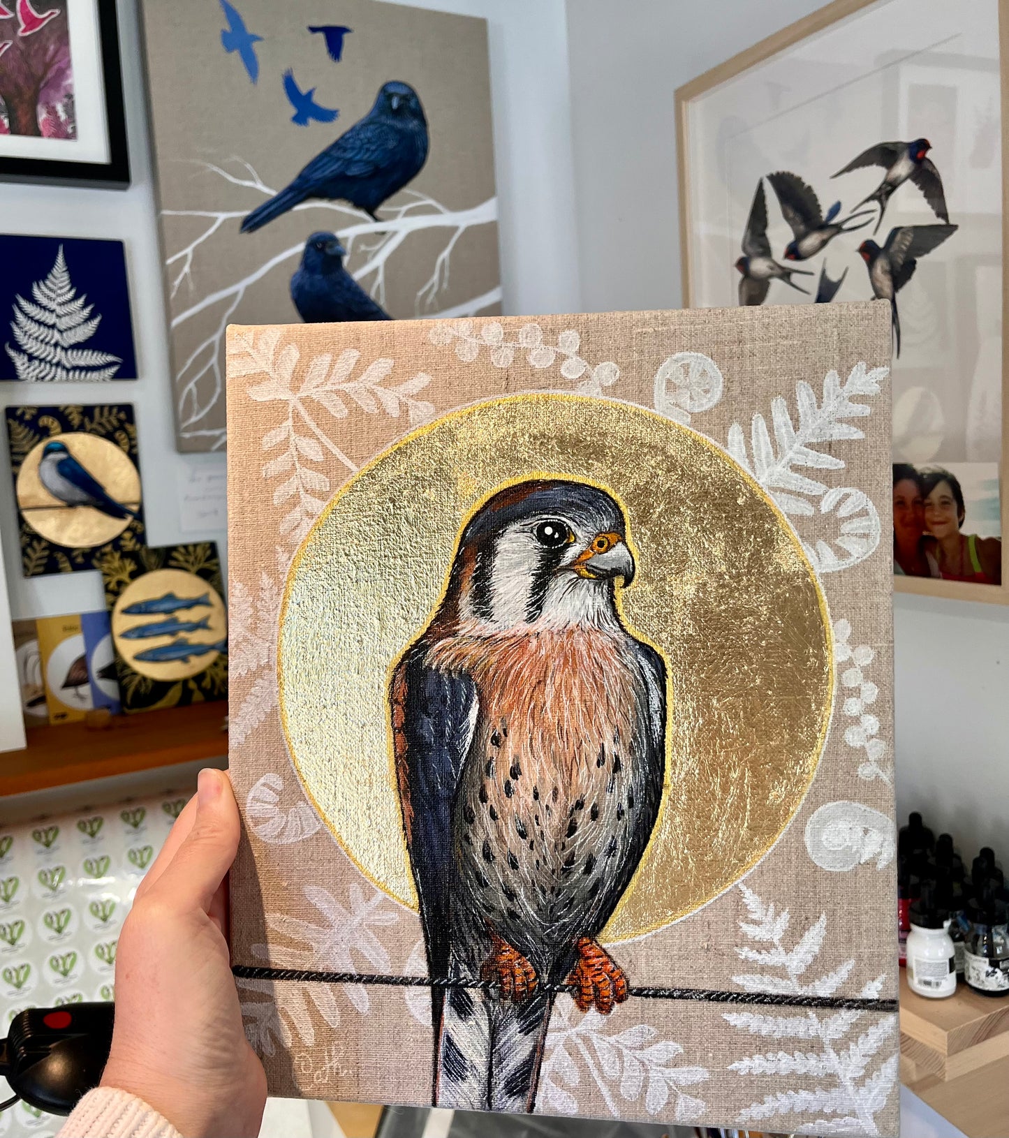 Peinture originale - Sainte-Crécerelle