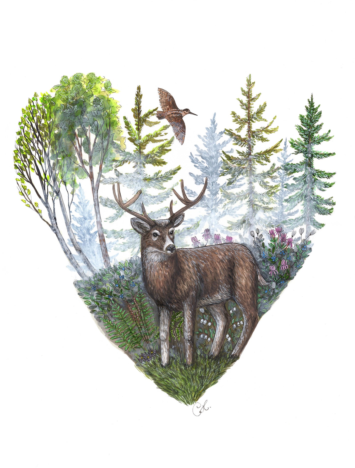 Cardinals and the Ginkgo