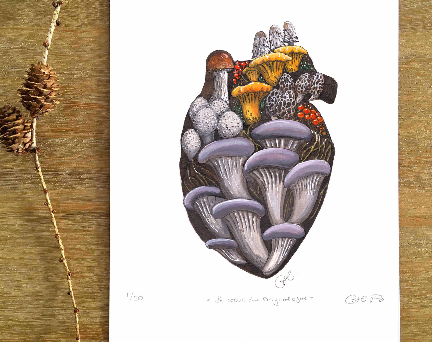 Impression d'art - Le coeur des mycologues