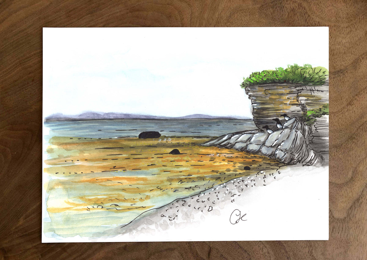 Petites illustrations originales - Choix de six œuvres de paysage des îles Mingan