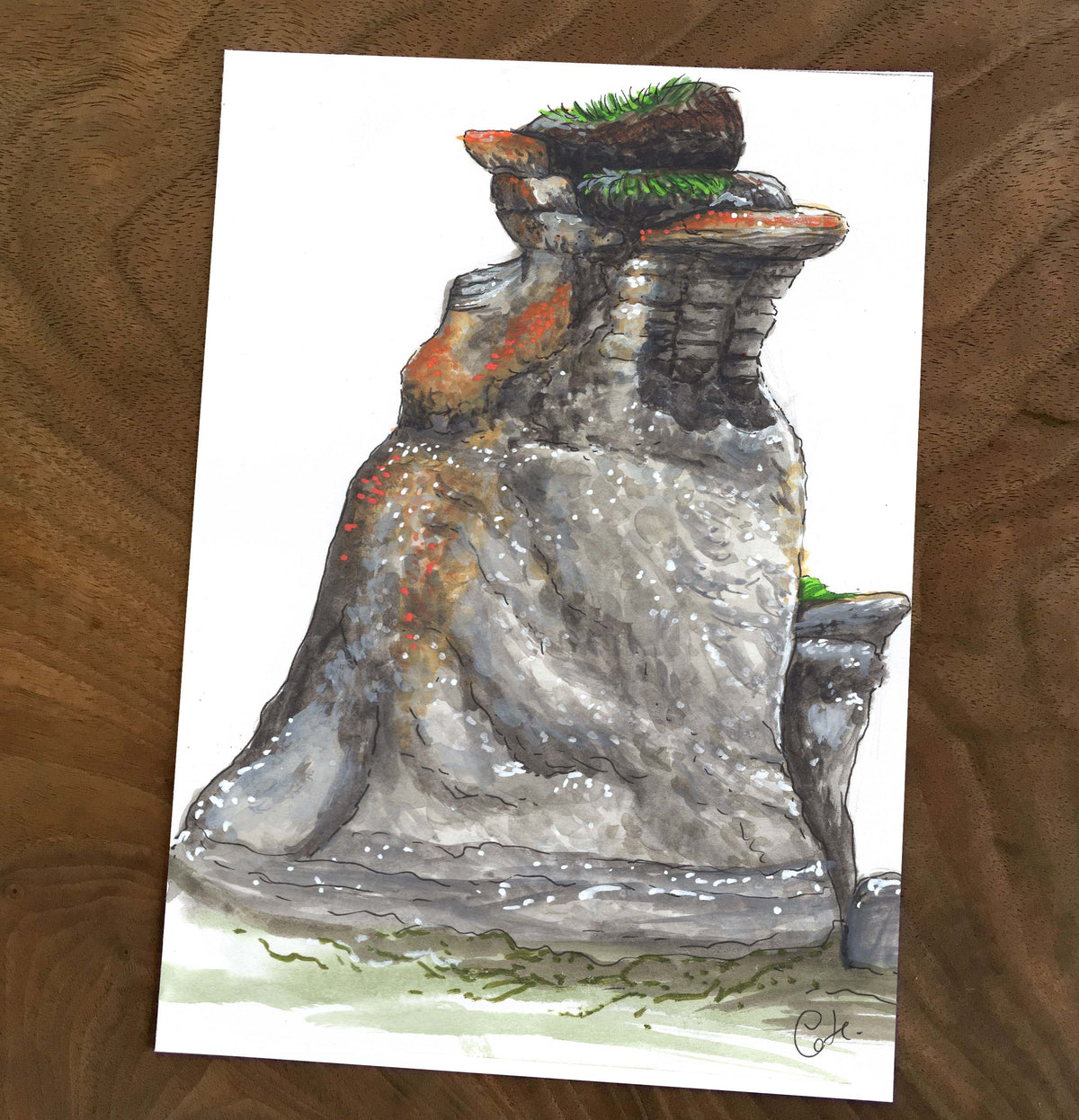 Petites illustrations originales - Choix de six œuvres de paysage des îles Mingan