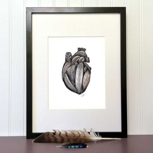 Illustration originale - Le coeur plein de duvet