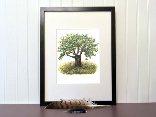 Illustration originale - Le pommier