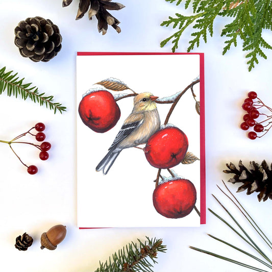 Carte - Le chardonneret et le pommier