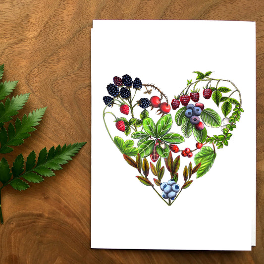 Carte - Coeur de petits fruits