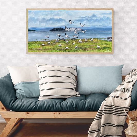 Peinture originale - L’envolée du large