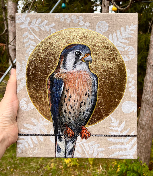 Peinture originale - Sainte-Crécerelle