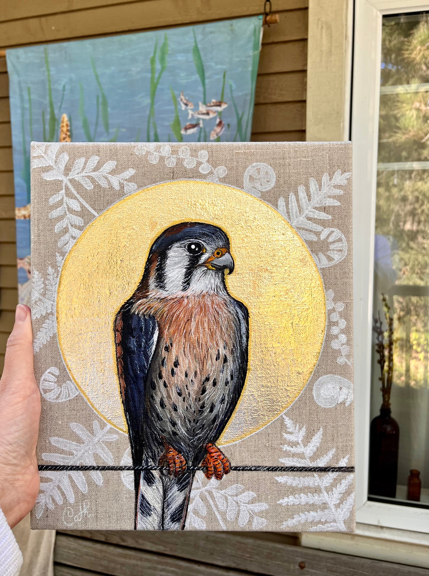 Peinture originale - Sainte-Crécerelle