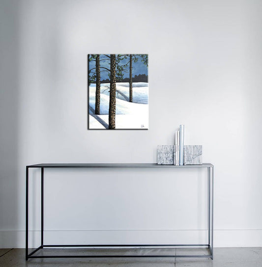 Peinture originale - Quiétude hivernale
